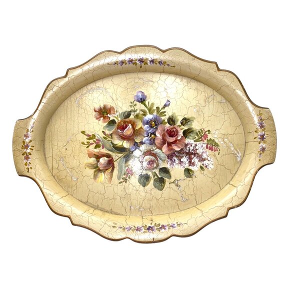 Tray Wiggers 414 Vintage Wood Hand-Painted Collectible 12.5” x 9.25” - Picture 1 of 5